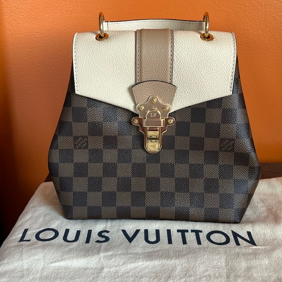 NEW Louis Vuitton Damier Ebene Clapton Creme Backpack with Certified and D/B. - Picture 3 of 14